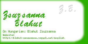 zsuzsanna blahut business card